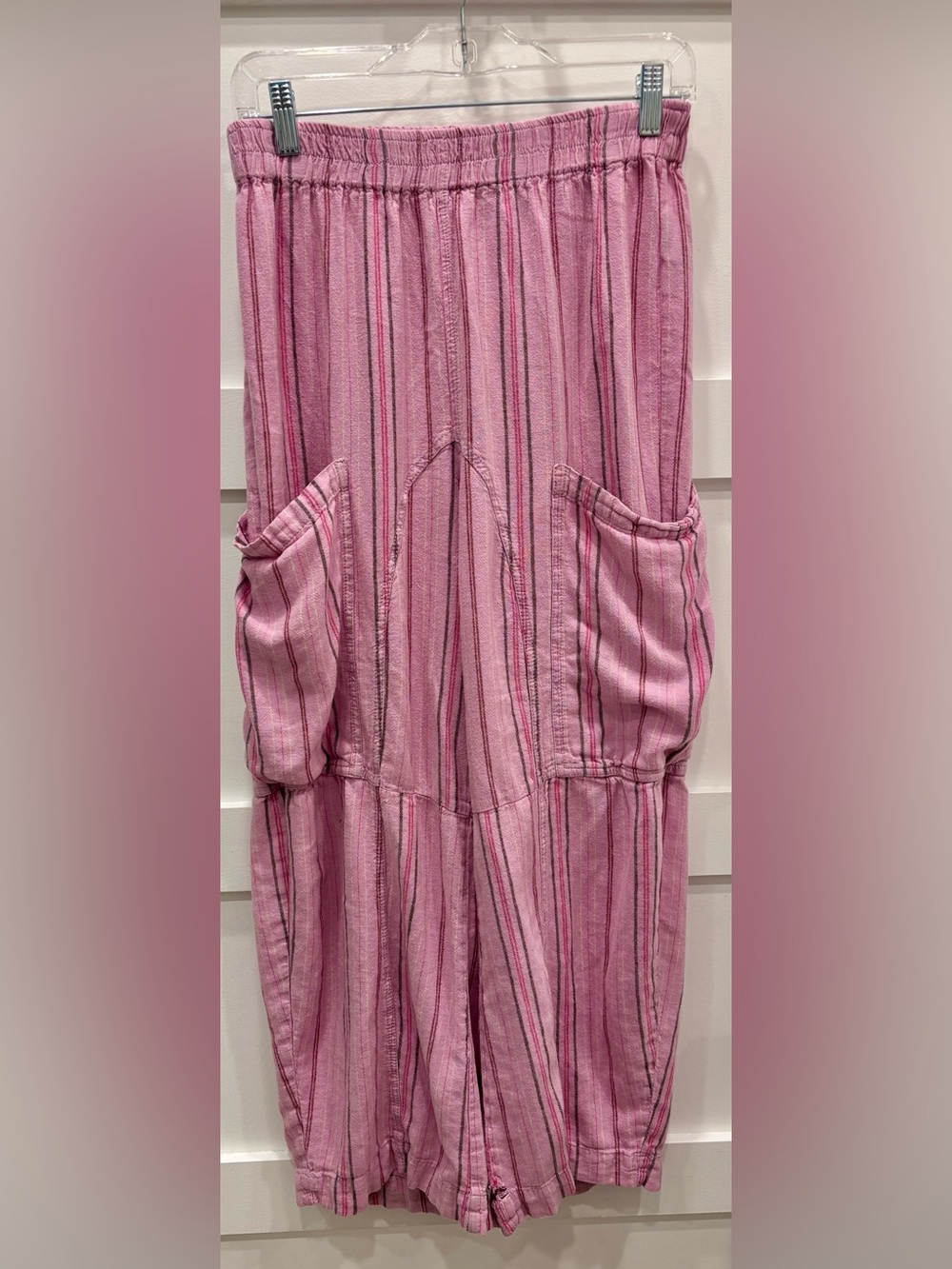 Urban Outfitters Pink Striped Wide Leg Harem Style Pants